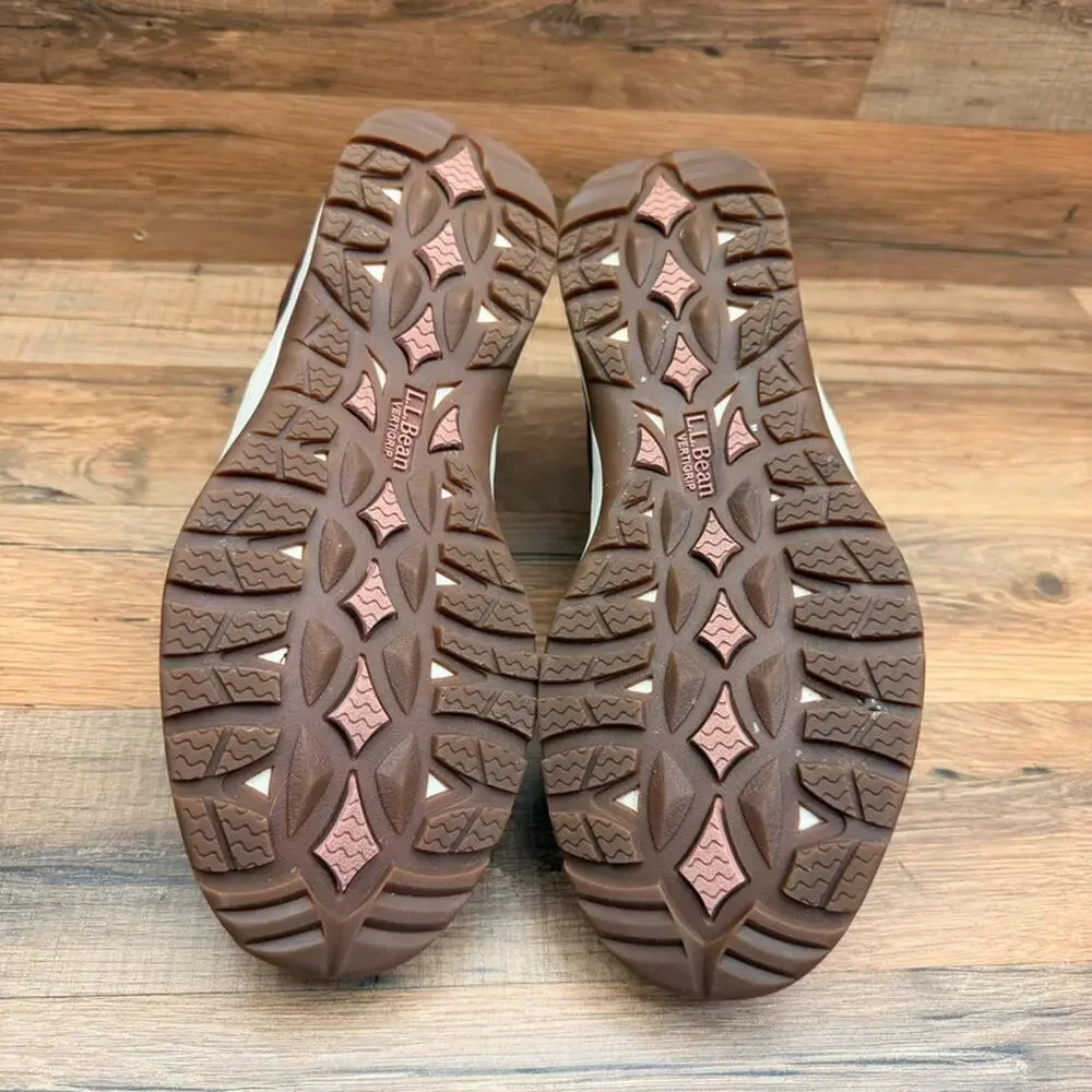 LL Bean Trailduster Hiking Shoes Womens Size 10 Red Leather